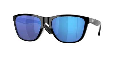 Costa Del Mar 6s9124 Corrientes Polarized 912401 Occhiali Da Sole Neri Per Uomo In Black