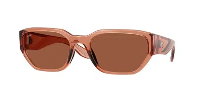 Costa Del Mar 6s9125 Clemente Polarized 912506 Occhiali Da Sole Rosa Per Donna In Brown