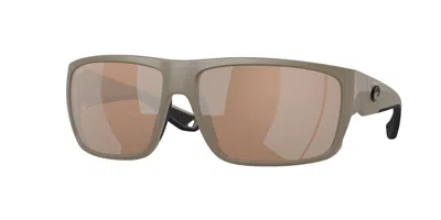 Costa Del Mar 6s9129 Fly Line Polarized 912914 Men's Sunglasses Brown Size 64 In Green