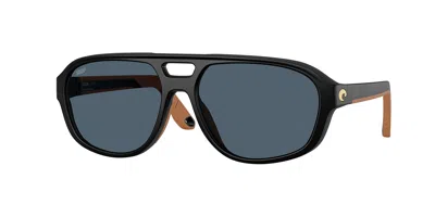 Costa Del Mar 6s9133 Street Heat Polarized 913304 Men's Sunglasses Black Size 55 In Neutral