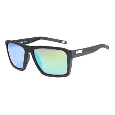 Costa Del Mar Antille Green Mirror Polarized Glass Square Men's Sunglasses 6s9083 908303 58 In Black