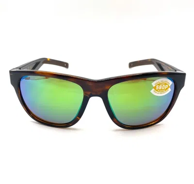 Pre-owned Costa Del Mar Bayside Sunglasses Shiny Tortoise/green Mirror 580plastic
