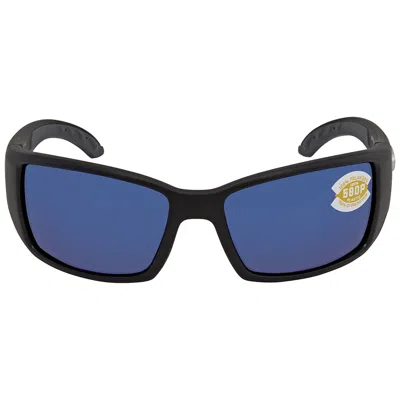 Costa Del Mar Blackfin Blue Mirror Polarized Polycarbonate Men's Sunglasses Bl 11 Obmp 62 In Blue/black