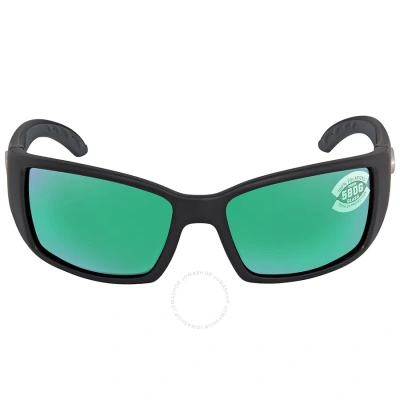 Costa Del Mar Blackfin Green Mirror Polarized Glass Men's Sunglasses Bl 11 Ogmglp 62 In Black / Green