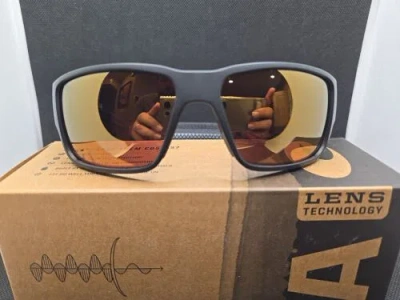 Pre-owned Costa Del Mar Blackfin Pro 580g Polarized Sunglasses Matte Black/gold Glass 580g