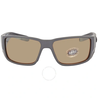 Costa Del Mar Blackfin Pro Copper Silver Mirror Polarized Glass Men's Sunglasses 6s9078 907811 60 In Black / Copper / Grey / Silver