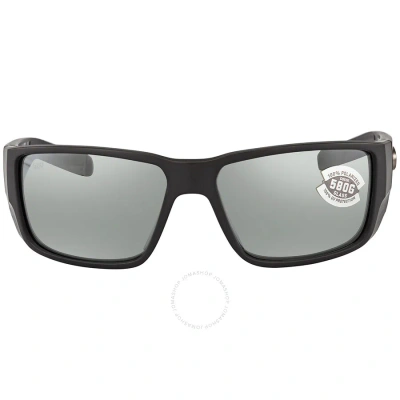 Costa Del Mar Blackfin Pro Grey Silver Mirror Polarized Glass Men's Sunglasses 6s9078 907804 60 In Matte Black