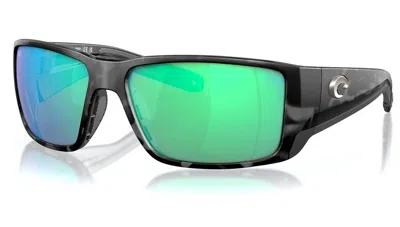 Pre-owned Costa Del Mar Blackfin Pro Tiger Shark / Green Mirror Polarized Glass 580g -