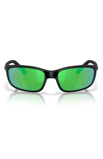 Costa Del Mar Brine Ii 59mm Polarized Rectangular Sunglasses In Green