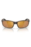 Costa Del Mar Brine Ii 59mm Polarized Rectangular Sunglasses In Brown
