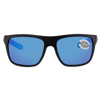 Costa Del Mar Broadbill Blue Mirror Polarized Glass Rectangular Men's Sunglasses Brb 11 Obmglp 60
