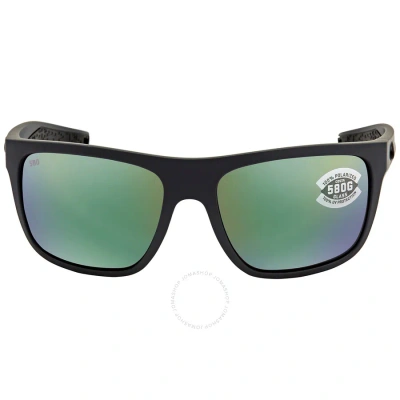 Costa Del Mar Broadbill Green Mirror Polarized Glass Men's Sunglasses Brb 98 Ogmglp 60 In Gray / Green