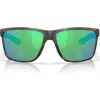 Costa Del Mar Broadbill Ii Xl 62mm Polarized Oversize Rectangular Sunglasses In Black