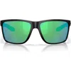 Costa Del Mar Broadbill Ii Xl 62mm Polarized Oversize Rectangular Sunglasses In Green