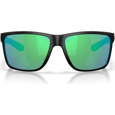 COSTA DEL MAR COSTA DEL MAR BROADBILL II XL 62MM POLARIZED OVERSIZE RECTANGULAR SUNGLASSES