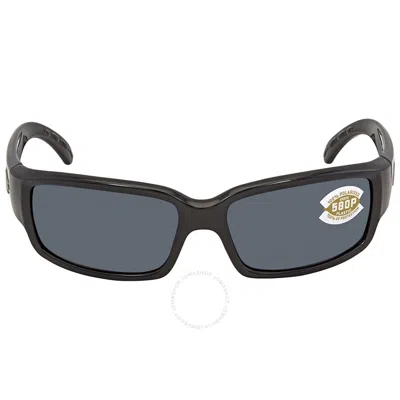 Costa Del Mar Caballito Grey Polarized Polycarbonate Men's Sunglasses Cl 11 Ogp 59 In Black / Gray / Grey
