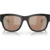 Costa Del Mar Caleta 55mm Polarized Mirrored Sunglasses In Black