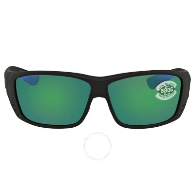 Costa Del Mar Cat Cay Green Mirror Polarized Glass Men's Sunglasses At 01 Ogmglp 61 In Black / Green