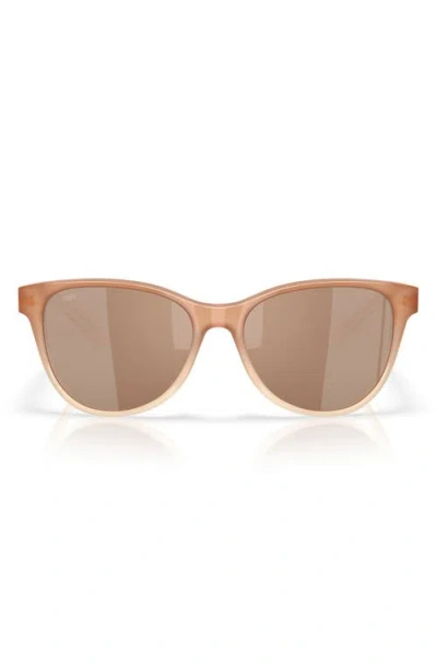 Costa Del Mar Catherine 57mm Polarized Phantos Sunglasses In Sandbar/copper Silver 580g