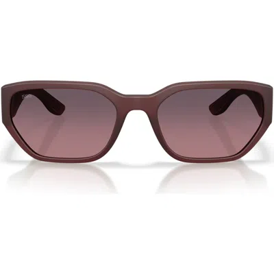 Costa Del Mar Clemente 58mm Polarized Rectangular Sunglasses In Red