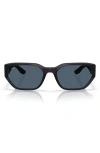 Costa Del Mar Clemente 58mm Polarized Rectangular Sunglasses In Deep Purple/gray 580p