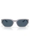 Costa Del Mar Clemente 58mm Polarized Rectangular Sunglasses In Milky Violet/gray 580p