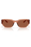 Costa Del Mar Clemente 58mm Polarized Rectangular Sunglasses In Pink Sands/copper 580p