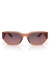 Costa Del Mar Clemente 58mm Polarized Rectangular Sunglasses In Pink Sands/rose Gradient 580g