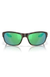 Costa Del Mar Clipperton 58mm Polarized Rectangular Sunglasses In Green