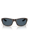 Costa Del Mar Clipperton 58mm Polarized Rectangular Sunglasses In Tortoise/gray 580p