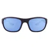 Costa Del Mar Clipperton Blue Mirror Polarized Polycarbonate Rectangular Unisex Sunglasses 6s9119 911907 58 In Black