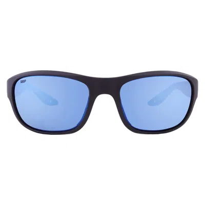 Costa Del Mar Clipperton Blue Mirror Polarized Polycarbonate Rectangular Unisex Sunglasses 6s9119 911907 58 In Black