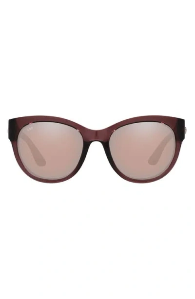 Costa Del Mar Coasta Del Mar Maya 55mm Polarized Cat Eye Sunglasses In Shiny Urchin/copper Polarized