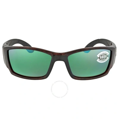 Costa Del Mar Corbina Green Mirror Polarized Glass Men's Sunglasses Cb 10 Ogmglp 61 In Green / Tortoise