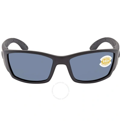 Costa Del Mar Corbina Grey Polarized Polycarbonate Men's Sunglasses Cb 01 Ogp 61 In Black / Gray / Grey