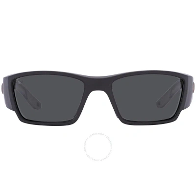Costa Del Mar Corbina Pro Grey Polarized Glass Wrap Men's Sunglasses 6s9109 910904 61 In Black / Grey