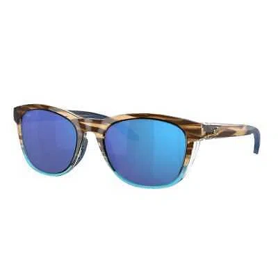 Pre-owned Costa Del Mar Costa Aleta Wahoo Frame Sunglasses W/blue Mirror 580g Lenses 06s9108-91080154 In Wahoo Frame W/blue Mirror Lenses
