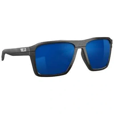 Pre-owned Costa Del Mar Costa Antille Net Black Frame Sunglasses W/blue Mirror 580g 06s9083-90830158 In Net Black Frame W/blue Mirror 580g Lenses