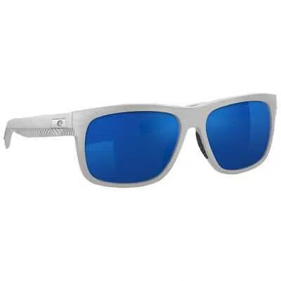 Pre-owned Costa Del Mar Costa Baffin Net Light Grey Frame Sunglasses W/blue Mirror 580g 06s9030-90300558 In Net Light Gray Frame W/blue Mirror 580g Lenses