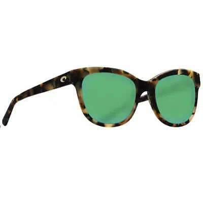 Pre-owned Costa Del Mar Costa Bimini Shiny Vintage Tortoise Frame W/green Mirror 580g 06s2004-20040254 In Shiny Vintage Tortoise Frame W/green Mirror 580g Lenses