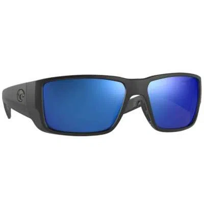 Pre-owned Costa Del Mar Costa Blackfin Pro Matte Black Sunglasses W/blue Mirror 580g 06s9078-90780160 In Pro Matte Black W/blue Mirror 580g Lenses
