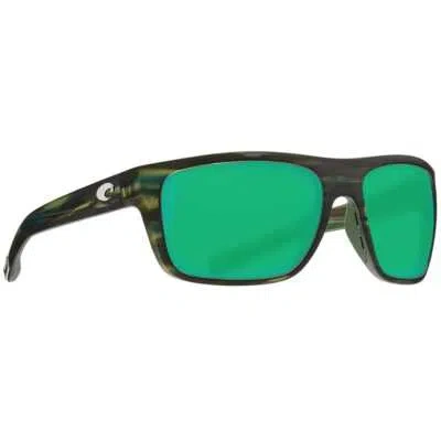 Pre-owned Costa Del Mar Costa Broadbill Matte Reef Frame W/green Mirror 580g Lenses 06s9021-90213061