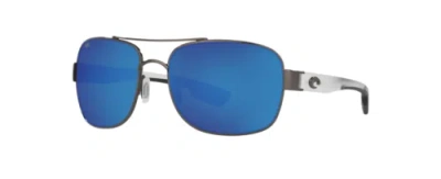 Pre-owned Costa Del Mar Costa Cc 74 Obmglp Cocos Sunglasses Gunmetal Crystal Blue Mirror 580g Aviator