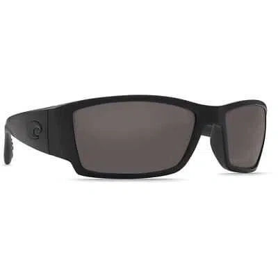 Pre-owned Costa Del Mar Costa Corbina Blackout Frame Sunglasses W/gray 580p Lenses 06s9057-90570162