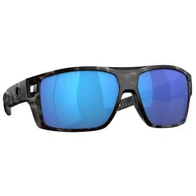 Pre-owned Costa Del Mar Costa Diego Tiger Shark Frame Sunglasses W/blue Mirror 580g 06s9034-90343162 In Tiger Shark Frame W/blue Mirror 580g Lenses