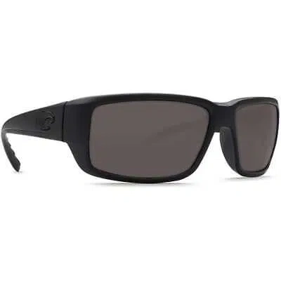 Pre-owned Costa Del Mar Costa Fantail Blackout Frame Sunglasses W/gray 580p Lenses 06s9006-90060159