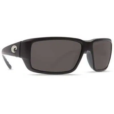 Pre-owned Costa Del Mar Costa Fantail Matte Black Frame Sunglasses W/gray 580p Lenses 06s9006-90060459 In Matte Black Frame W/gray 580p Lenses