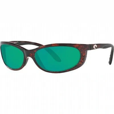 Pre-owned Costa Del Mar Costa Fathom 580p Green Mirror Tortoise Sunglasses Sunglasses 580p