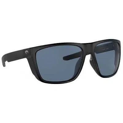 Pre-owned Costa Del Mar Costa Ferg Xl Matte Black Sunglasses W/gray 580p Lenses 06s9012-90120762 In Xl Matte Black W/gray 580p Lenses