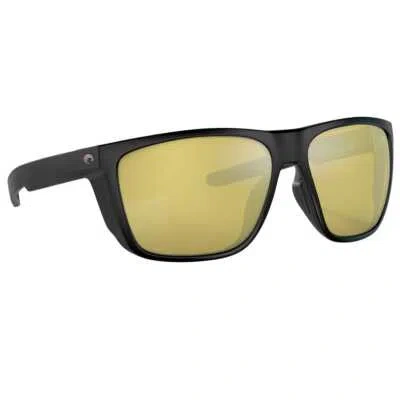 Pre-owned Costa Del Mar Costa Ferg Xl Matte Black W/sunrise Silver Mirror 580g Lenses 06s9012-90120462